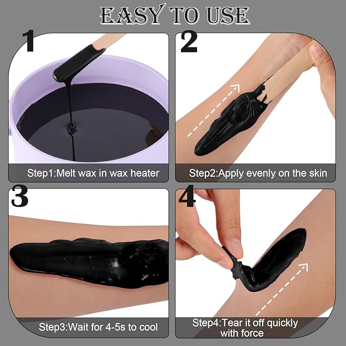 80oz Hard Wax Beads - Quick Hair Removal Waxing - Body, Leg, Back, Bikini - SPA Soft Waxness Salon At Home - Corase Hair Remove for Women Men-BrightBean Baby