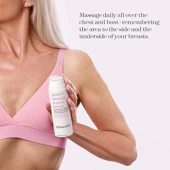 This Works Perfect Cleavage & Neck Serum with Marine Algae & Hyaluronic Acid – Neck Cream Firms & Hydrates – 5 fl oz-BrightBean Baby