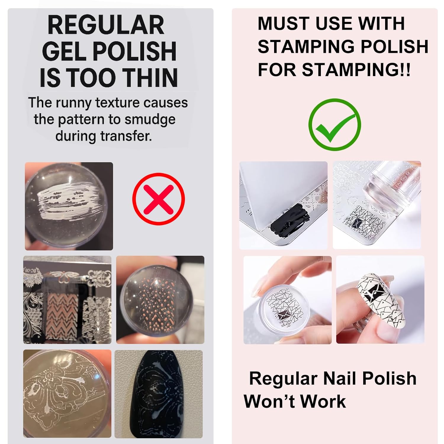 AddFavor Nail Art Stamper Kit 6pcs Flower Heart Leaf Lace Butterfly Stamping Plate Template with Silicone Nail Stamper and Scraper for Women Girls DIY Fingernail Manicure Stencils Tools-BrightBean Baby