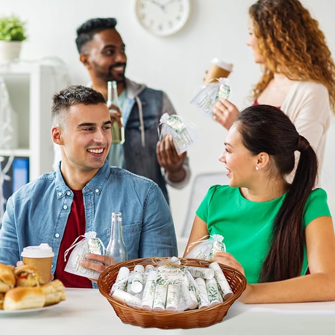 50 Set Employee Appreciation Gifts Bulk Baby Shower Favors Lip Balms Bulk Thank You Gifts Wedding Bridal Shower Bachelorette Gifts Prizes for Guests Women Teacher Coworker Nurse(Eucalyptus)-BrightBean Baby