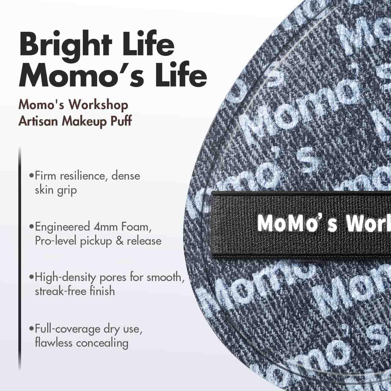 Black Denim Makeup Sponges,Blender Sponges for Foundation & Concealer, Non-Absorbent Rubycell, Large Beauty Sponge,Makeup on Details Targeted, Travel Friendly & Reusable,2pcs-BrightBean Baby