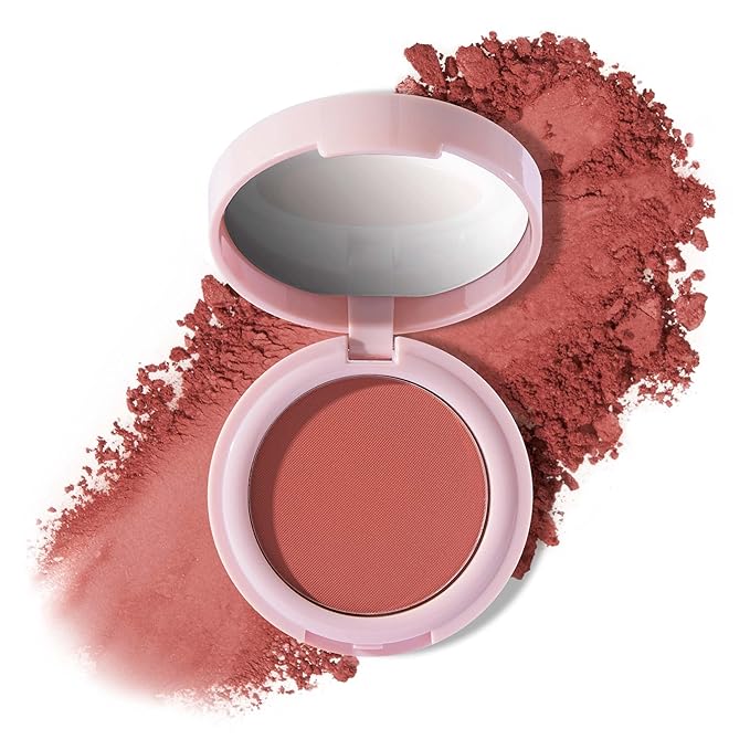 Mally Beauty Bulletproof Powder Blush - Power Peach - Long-Lasting Flush of Color - Compact Blush Powder Makeup - Matte Finish-BrightBean Baby