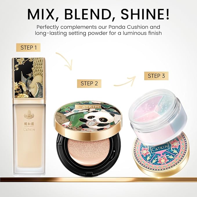 CATKIN Beige Tinted Face Makeup Primer Base Brighten Even Skin Tone Correcting Cream Veil Blur Pores Oil Control Infused with Hyaluronic acid Light Make up for All Skin-BrightBean Baby