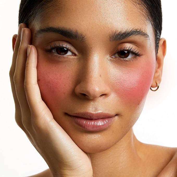 Boobeen Soft Blend Powder Blush for Cheeks, Buildable Color Matte Smooth Blush Palette Compact Blush Powder Makeup, Long-lasting Flush Color, with Mirror and Brush-BrightBean Baby