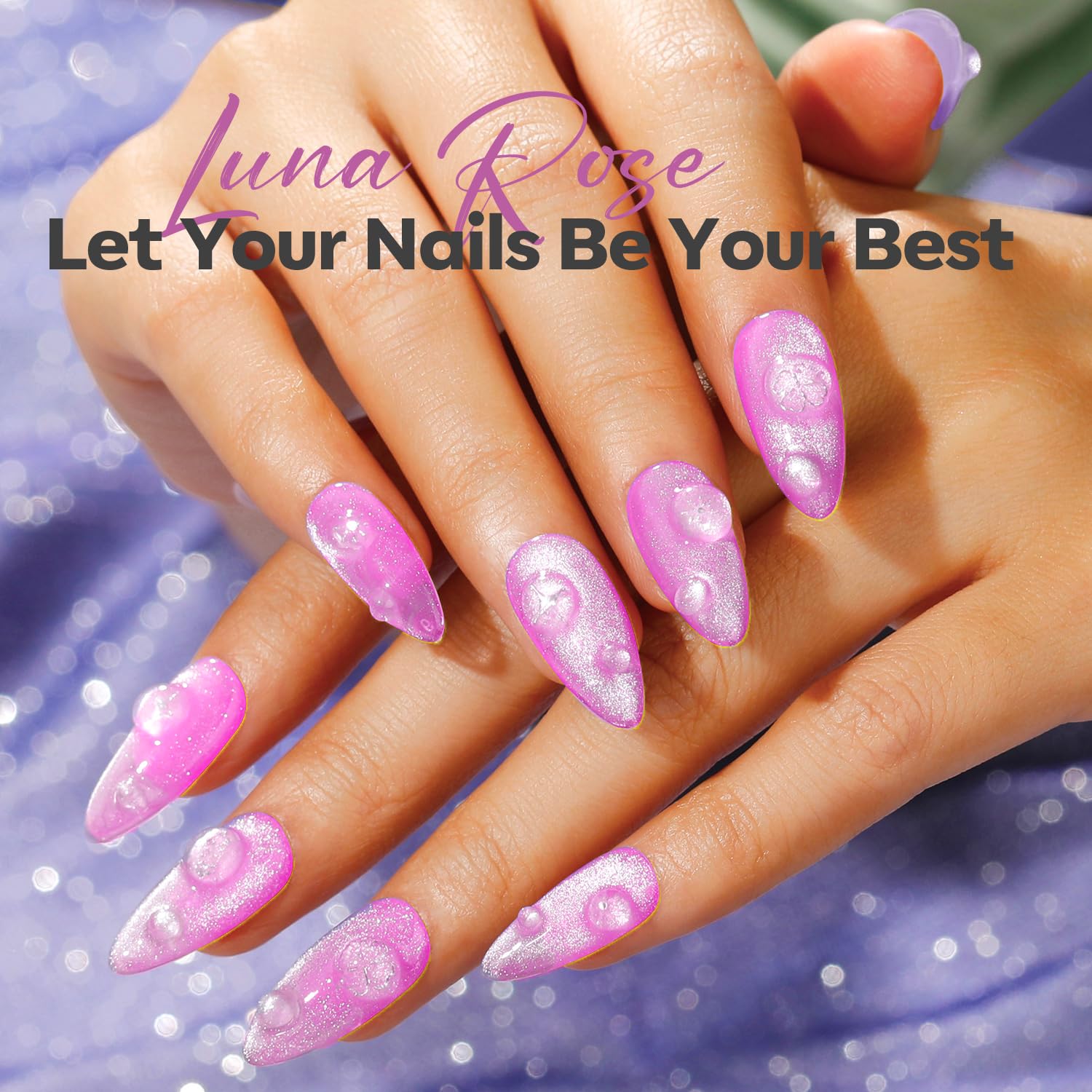 modelones Chrome Purple Nail Polish, 15 ml Quick Dry Nail Polish Mermaid Iridescent Shimmer Pearl Purple Nail Lacquer Long Last Shine Nail Art DIY Home Manicure Gift for Women Girls 0.5 Fl Oz-BrightBean Baby