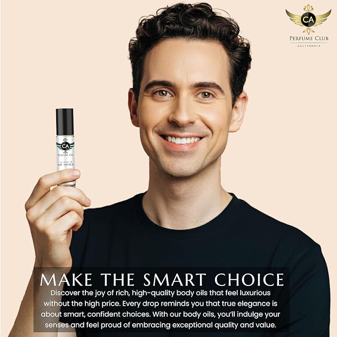 CA Perfume Impression of Mr. Savage For Men Replica Fragrance Body Oil Dupes Alcohol-Free Roll-On 0.3 Fl Oz/10ml-BrightBean Baby