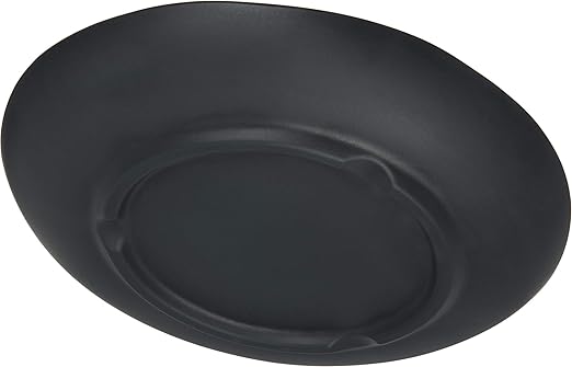 Carlisle FoodService Products Ridge Reusable Plastic Plate Dinner Plate for Home and Restaurant, Melamine, 10.5 Inches, Slate, (Pack of 12)