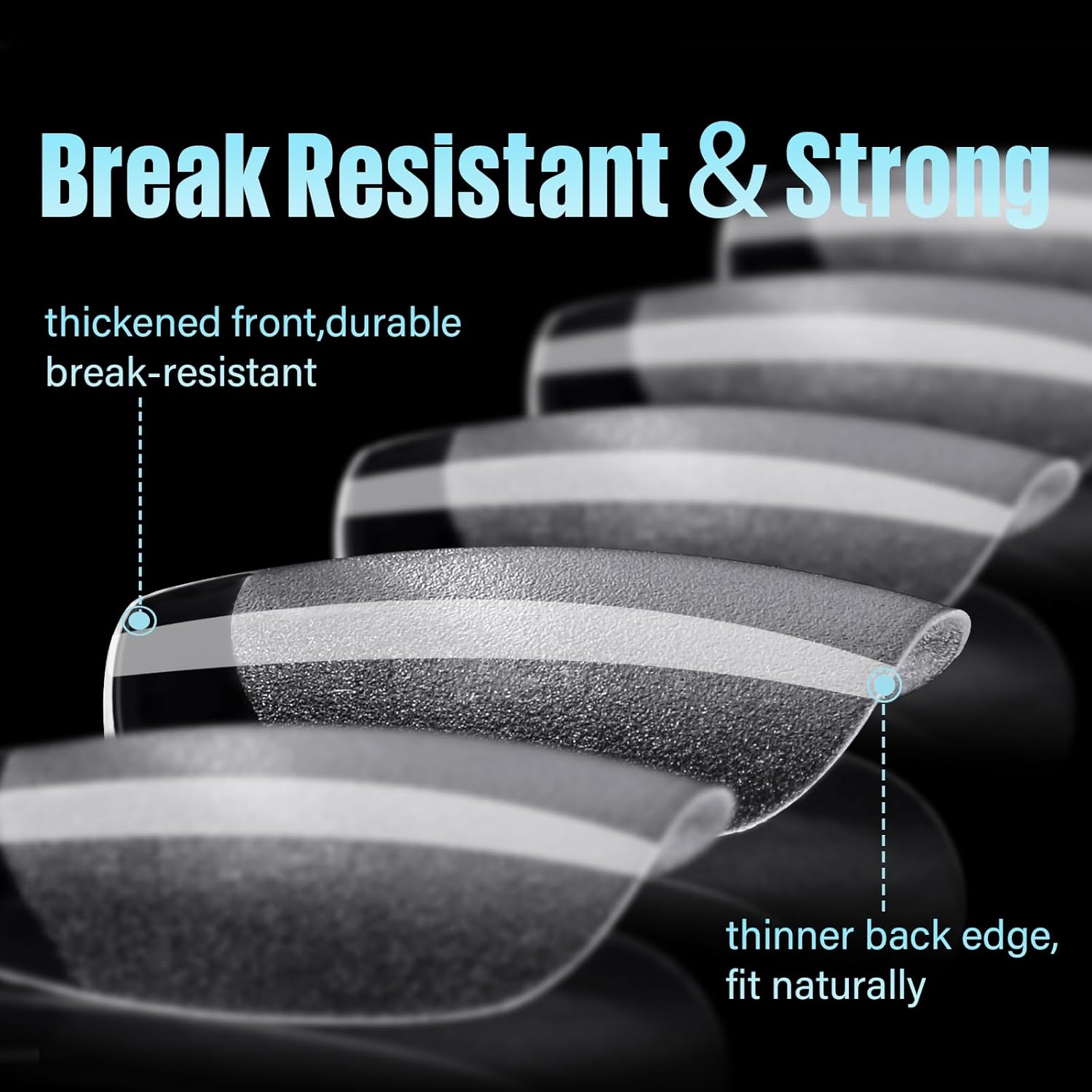 TOMICCA Short Coffin Nail Tips,240Pcs Soft Acrylic Nail Tips Full Cover,Gel Nails Tips Half Matte Press on Nails Clear Fake Nails Extension Tips for Salon DIY 12Sizes-BrightBean Baby