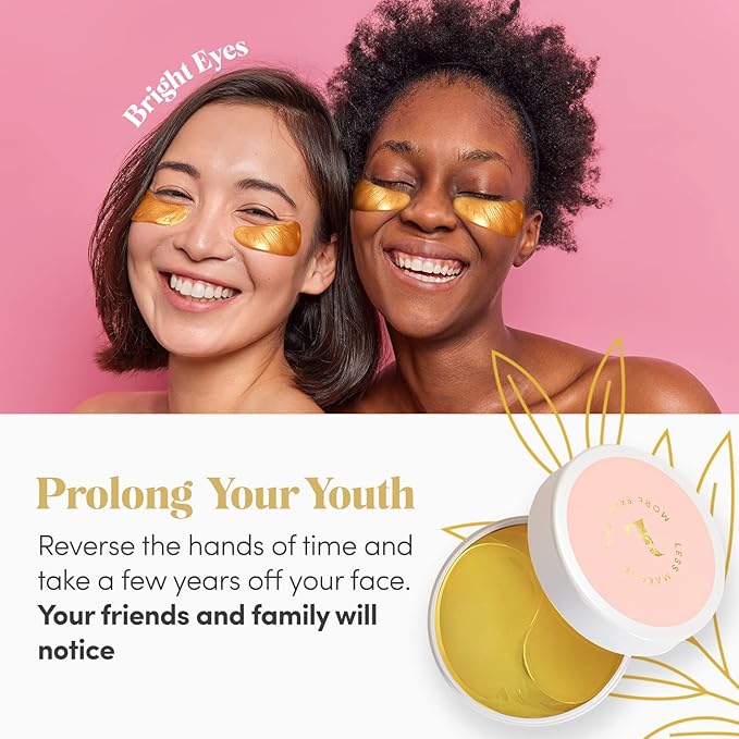 24K Gold Collagen Under Eye Mask - Bright Eyes Anti Aging Treatment-BrightBean Baby