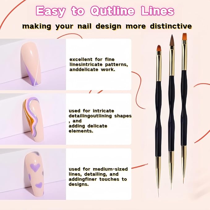 36Pcs Nail Art Brush Set, Acrylic Nail Brushes, Dotting Tools, Liner & Dust Brush, Drawing Pens For Gel Polish, sponge Polishing Rubs, Professional Nail Art Tools For Beginners & Salon Home Use-BrightBean Baby