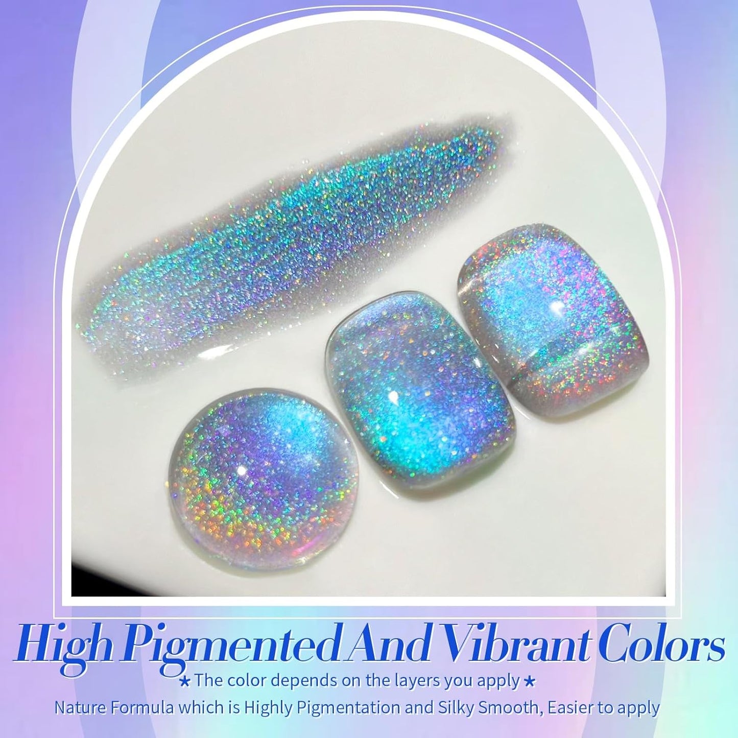 Born Pretty 9D Cat Magnetic Eye Gel Nail Polish Holographic Rainbow Gel Polish Blue Purple Soak Off U V LED Gel Polish Nail Art Design Manicure Salon DIY Home 15ML-BrightBean Baby