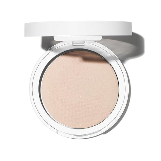 Well People Bio Powder Foundation, Lightweight & Hydrating Foundation For Perfecting & Smoothing Skin, Semi-Matte Finish, Vegan & Cruelty-free, 1C-BrightBean Baby