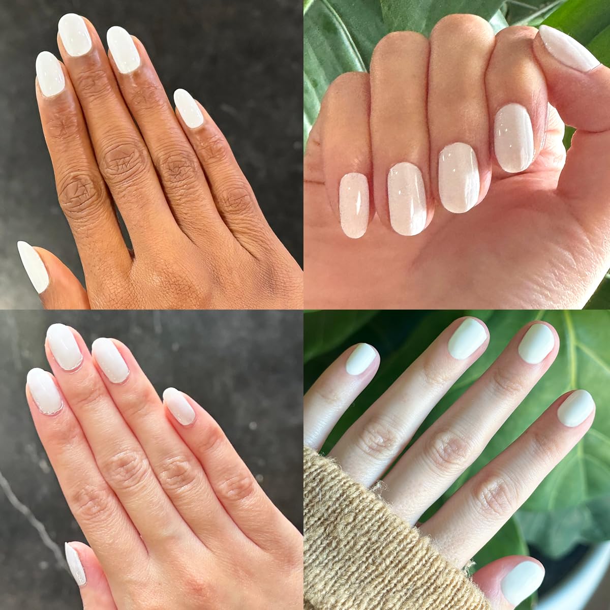 Olive & June Gel Polish | UV LED Nail Lamp Needed | Long Lasting Formula | Up to 21 Days of Wear | Damage-Free Removal | Salon-Quality Manicure, Pedicure at Home | HD | Crisp White-BrightBean Baby