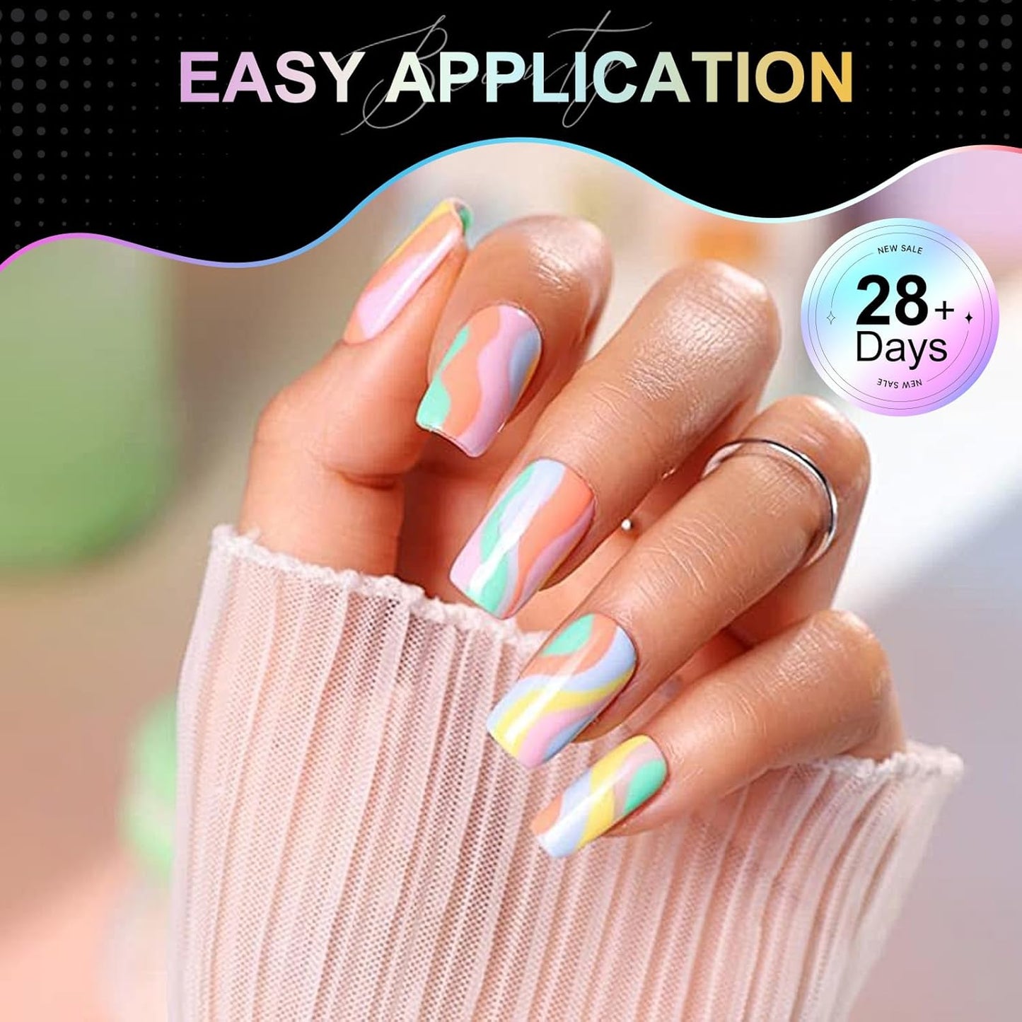 Square Nail Tips Medium Square Gel Nail Tips 240Pcs Pre-Etched Soft Acrylic Nails Tips Half Matte Full Cover False Nail No C Curve for Nail Extension French Nails Manicure Home DIY Salon 12 Sizes Tips-BrightBean Baby
