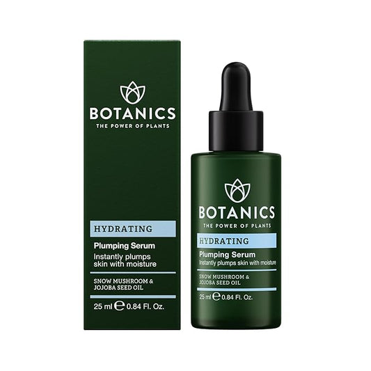 Botanics Hydrating Serum - Skin Plumping Serum for Face & Long-Lasting Hydration - Enriched with Snow Mushroom - Vegan & Cruelty-Free (0.84 Fl Oz)-BrightBean Baby