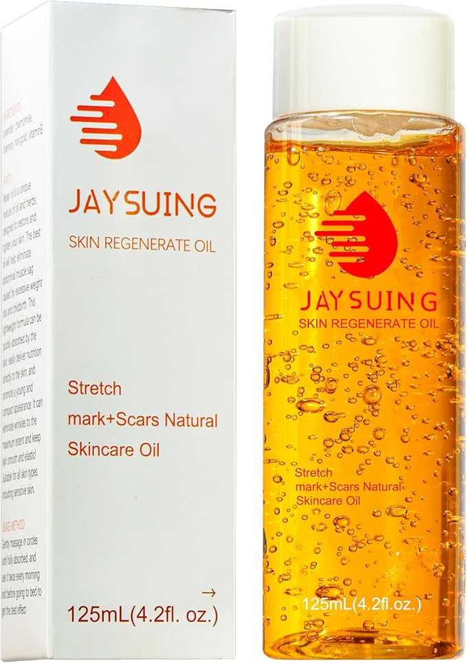 Stretch Mark Oil for Pregnancy, Skincare Body Oil for Scars and Stretchmarks, Pregnancy Oils for Stretch Marks Pre and Postpartum Natural Skincare Massage Oil, Skin Regenerate Oil, 4.2 fl.oz-BrightBean Baby