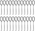 Pleafind 24 -Pcs Dinner Spoons, 7.4 inch Spoons Silverware, Stainless Steel Spoons Set, Silver Spoons, Silverware Spoons Use for Home, Kitchen, Restaurant,Dishwasher Safe, Mirror Polished