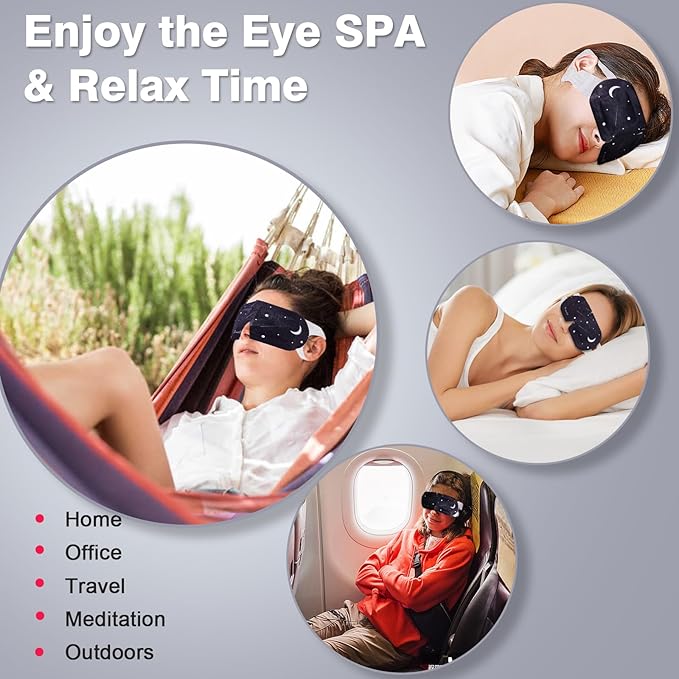 30PCS Steam Eye Mask, Unscented, Travel Bag, Self-Heating Eye Mask, Eye SPA Mask, Relieve Eye Strain Fatique, Dark Circles,Puffiness-Barbie Pink(30pcs)…-BrightBean Baby