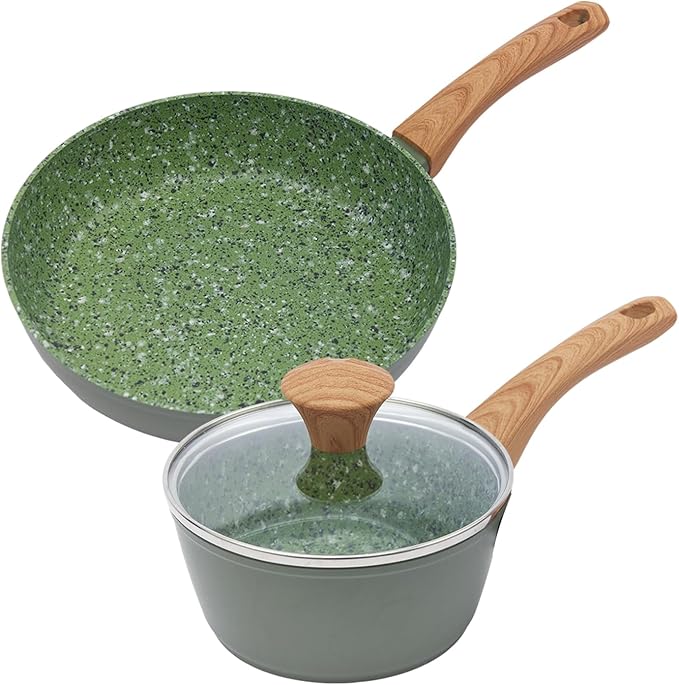 Nonstick Cookware Set 2-Piece 8.5" Green - PFOA Free