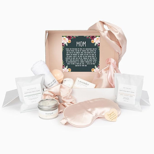 Dear Ava Spa Gifts for Women | Organic Self Care luxury Anti Stress Relaxing Bath and Body Kit Set Basket Box for Her with Heartfelt Card | Premium Spa Gift for Best Mom-BrightBean Baby