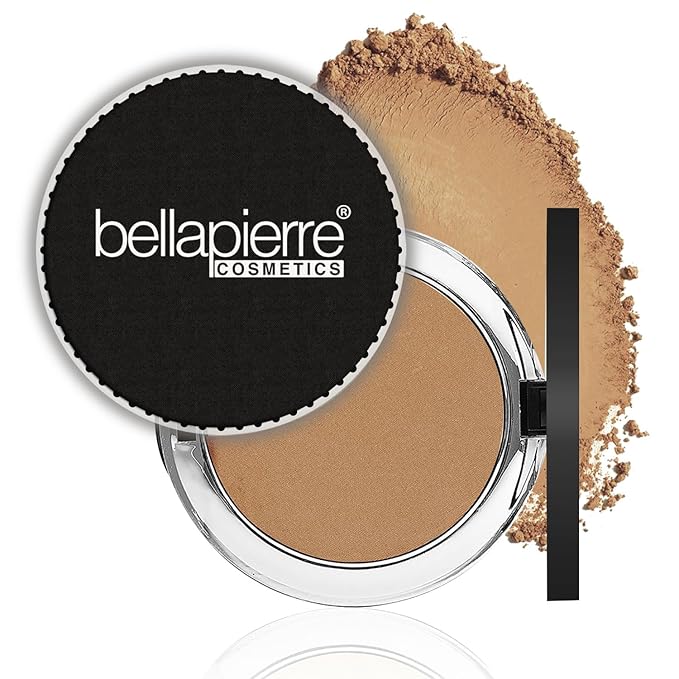 bellapierre Compact Mineral Foundation SPF 15 | Vegan & Cruelty Free Natural Makeup | Full Coverage Matte Foundation | Hypoallergenic | Oil & Talc Free - 0.35 Oz - Brown Sugar-BrightBean Baby