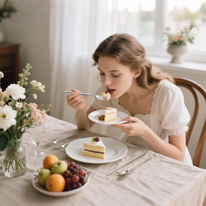 Rubtlamp 90Pcs Silver Plastic Silverware, Silver Plastic Thanksgiving Utensils, Plastic Cutlery Include 30 Knives, 30 Forks and 30 Spoons, Silverware Heavy Duty For Thanksgiving