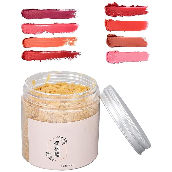 100g Palm Wax Pellets, Carnauba Wax for Lip Balm, Cosmetics DIY Carnauba Wax Material Accessory Lip Balm Making Supplies for Lipstick Lip Balm Making Increase the Melting Point of Lipstick-BrightBean Baby