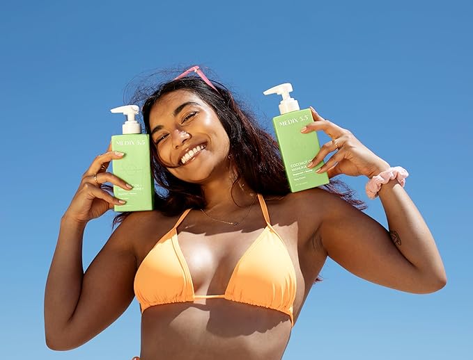 MEDIX 5.5 Coconut Oil Lotion W/ Manuka Honey Cream Skin Care Face Moisturizer & Body Cream | Firming Coconut Oil For Skin Minimizes Look Of Dry Skin, Cellulite, Stretch Marks, & Wrinkles, 2-Pack-BrightBean Baby