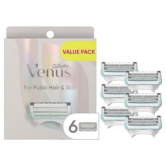 Gillette Venus Intimate Grooming Razors for Women, 6 Razor Blade Refills, Bikini Razors for Women-BrightBean Baby