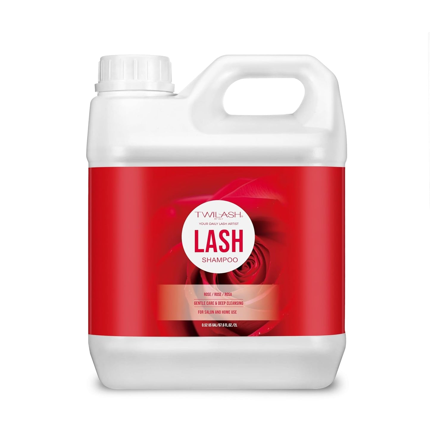 Lash Shampoo Bulk, Eyelash Cleanser for Extensions 2 Liters, Safe Makeup Remover, Non-irritating or Burning Eyelid Foaming Cleanser for Professional Salon and Home Use (Rose-2L)-BrightBean Baby