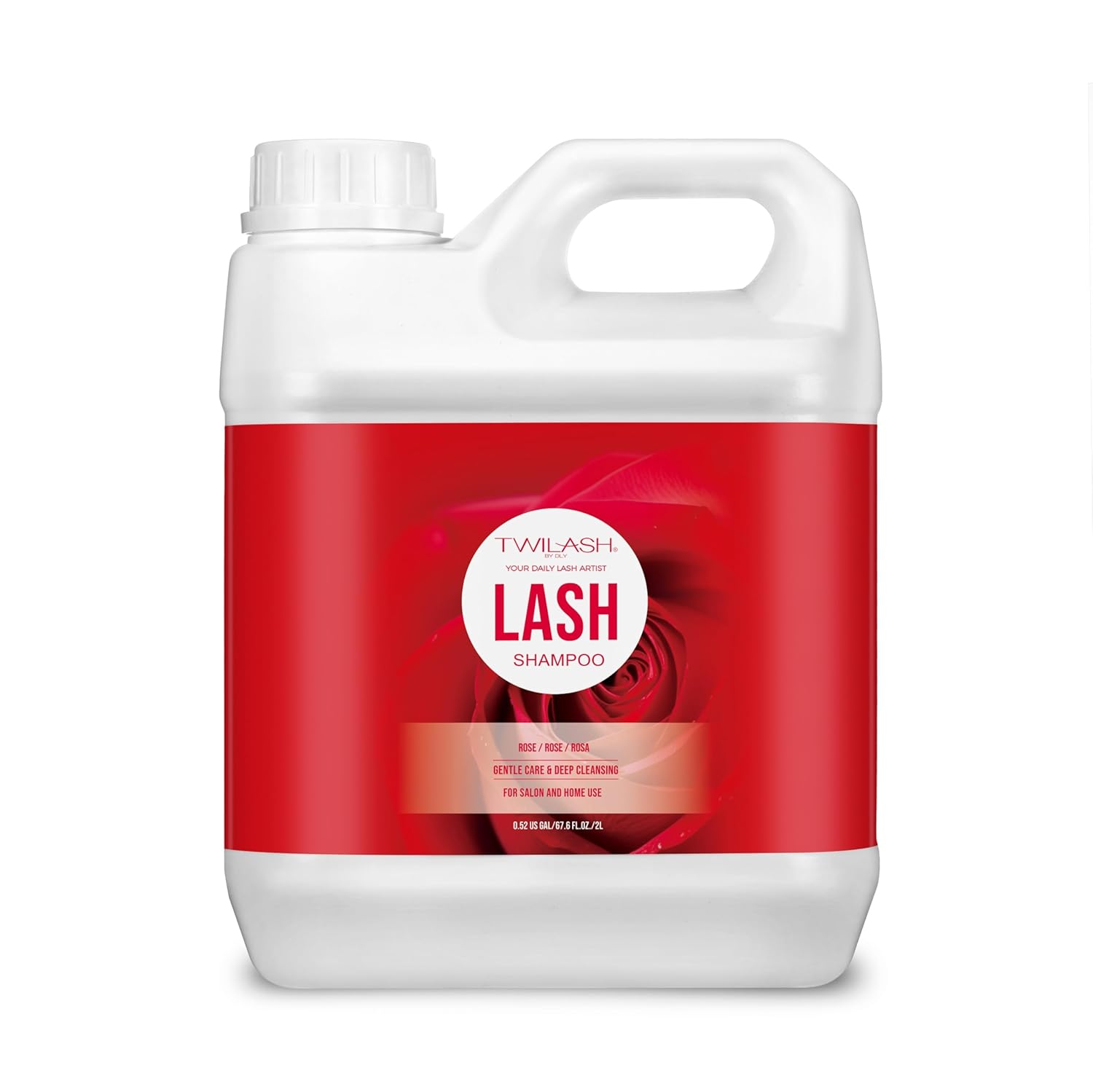 Lash Shampoo Bulk, Eyelash Cleanser for Extensions 2 Liters, Safe Makeup Remover, Non-irritating or Burning Eyelid Foaming Cleanser for Professional Salon and Home Use (Rose-2L)-BrightBean Baby