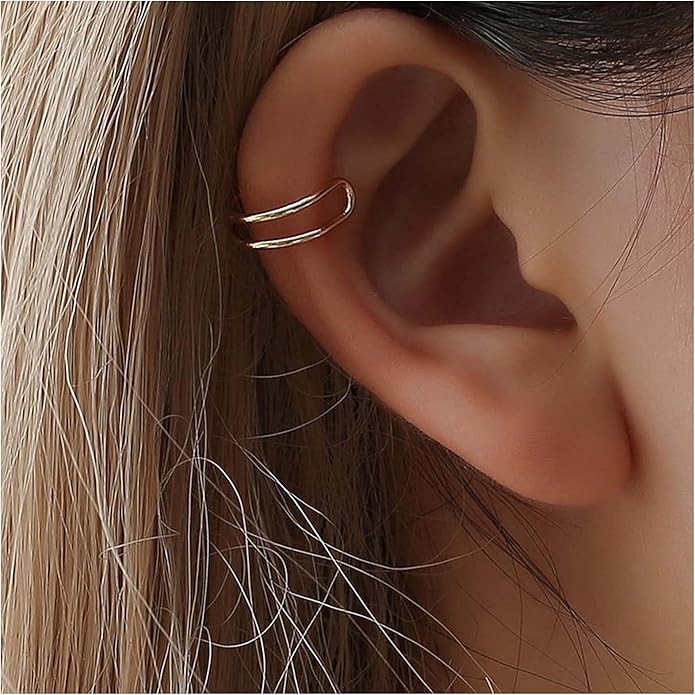 Cute Non-pierced Earrings Ear Cuff Ear Clip Minimalist Unilateral Earrings Cartilage Unique Ear Crawler Ear Climber Fashion Gold Ear Jewelry for Women-BrightBean Baby