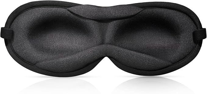 Slim 3D Sleep Mask for Side Sleepers, Blackout Sleeping Maskfor Men Women, Zero Eye Pressure, Ultra Soft Eye Masks for Sleeping, Perfect for Travel, Nap, Meditation, Airplane (Black)-BrightBean Baby