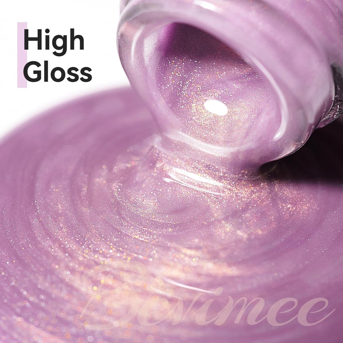 Cat Eye Gel Polish Light Purple Glass Jelly Magnetic Nail Polish Gel Smoothie Glitter Gloss Shine Mauve Color Velvet UV Gel Polish For Nail Art Manicure DIY At Home 12ml-BrightBean Baby