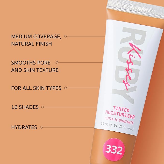Ruby Kisses Tinted Moisturizer, Hydration, Calm & Revitalize Skin, Skin Perfecting, Blur Pores & Fine Lines, Natural Finish & All-Day Comfort Wear (Classic Tan)-BrightBean Baby