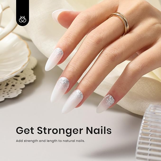 Beetles Builder Gel for Nails -15ml 7 in 1 Milky White Nail Strengthener Gel for Building Apex & Nails Extension DIY Salon Nail Art Design Beauty Gift Sets for Mom Women-BrightBean Baby