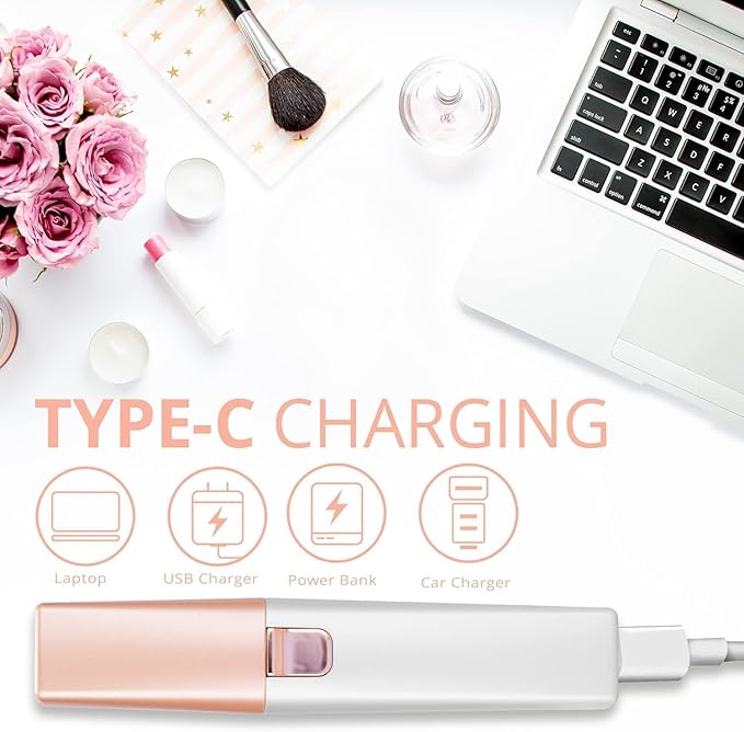 Facial Hair Removal for Women: Electric Eyebrow Trimmer & Hair Removal Device - 2 in 1 Rechargeable Face Shaver Painless Eyebrow Shaper for Upper Lip Chin Peach Fuzz brow (Pink)-BrightBean Baby