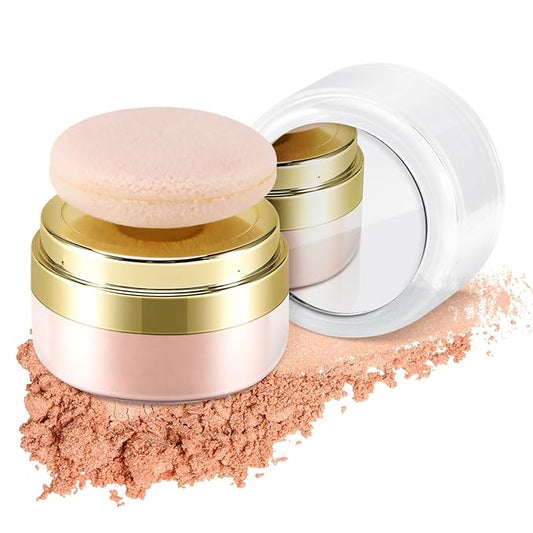 Boobeen Setting Powder, Lightweight Oil Control Loose Setting Powder, Full Coverage Finishing Powder For a Matte Flawless Look, Pressed Face Powder Makeup to Reduce Shine, Long Lasting-BrightBean Baby