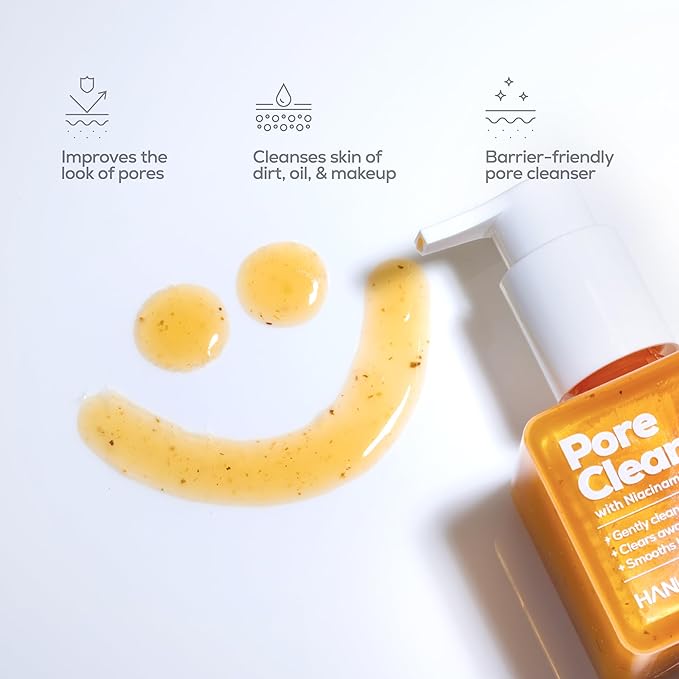 Hanhoo Pore Cleanser with Niacinamide, 6.76 Fl. Oz., 2-in-1 Facial Cleanser and Mask, with Niacinamide and Salicylic Acid, Clears Clogged Pores, Makeup-Remover, Exfoliating Face Wash, Korean Skincare-BrightBean Baby