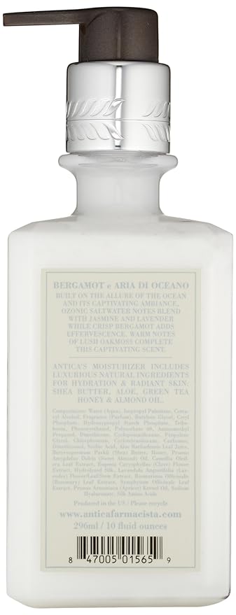 Antica Farmacista Body Moisturizer - Moisturizing Scented Lotion - Premium Body Moisturizer - Luxury Gift for Women & Men - Hand & Skin Hydration - Bergamot & Ocean Aria, 10 Fl Oz-BrightBean Baby