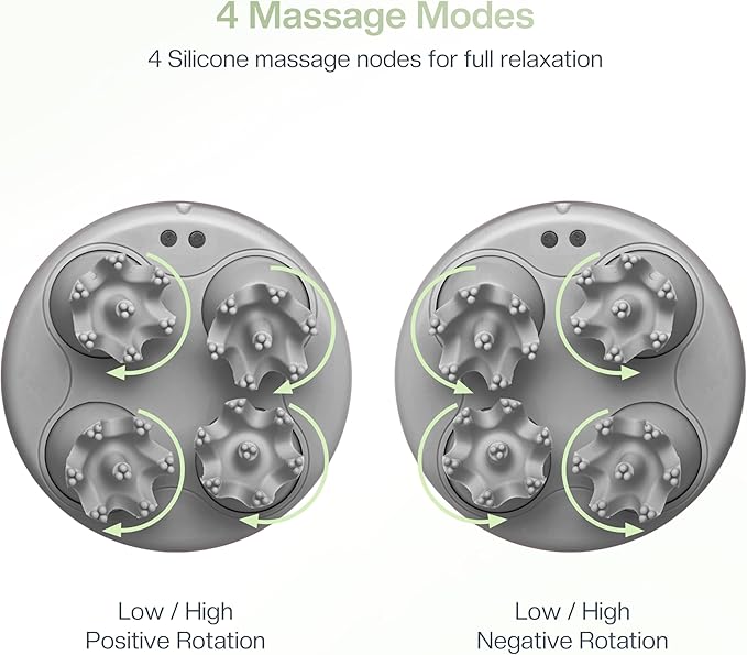 COMFIER Scalp Massager, Electric Head Scratcher, Portable Head Massager for Hair Growth with 84 Silicone Massage Nodes, Dog&Cat Massager, Rechargeable, Waterproof, Gifts for Mom,Dad,Women,Men (Green)-BrightBean Baby