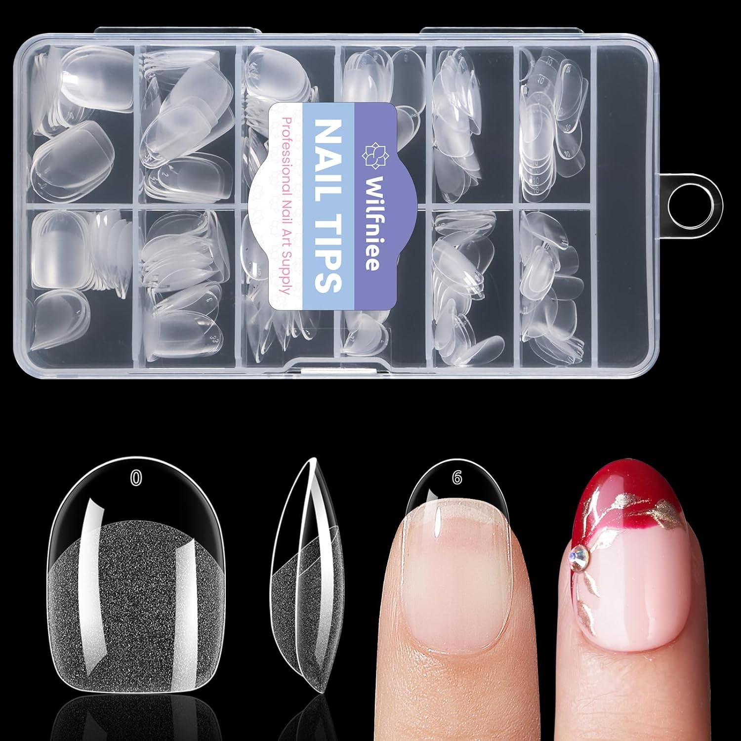 Short Oval Round Nail Tips, 240PCS Soft Gel Pre-shaped Half Matte Short Round Gel Nail Tips, 12 Sizes Full Cover Acrylic Press on Fake Nails for Nail Extension Art DIY Nail Salon-BrightBean Baby