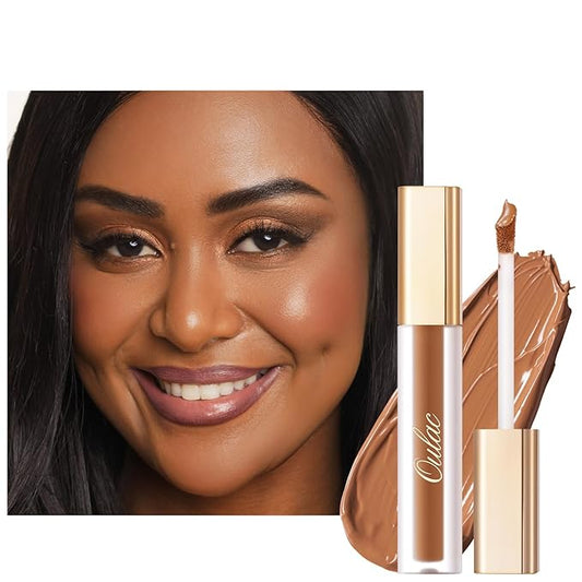 Oulac Concealer Full Coverage, Concealer Stick for Dark Circles, Hydrating Concealer Infused with Hyaluronic Acid, Lightweight, Long Lasting, Vegan Concealer 3.8ml, Shade: W8 Toffee-BrightBean Baby