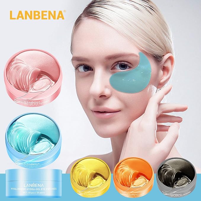 30 Pairs Hyaluronic Acid Collagen Eye Mask,Moisturizing Brightening Eye Mask, Eyes Treatment for Reducing Dark Circles, Lighten Wrinkles Anti-Aging, Fine Lines Eye Bags Puffiness for Women Men-BrightBean Baby