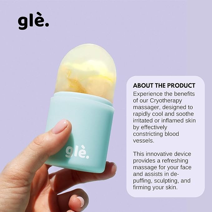 Cryotherapy Ice Massager Infused with Vitamin C - Cryo ICY Pops Face Massage Ice Roller | Cryotherapy Cooling Facial Ice Massager - for Face & Eyes-BrightBean Baby