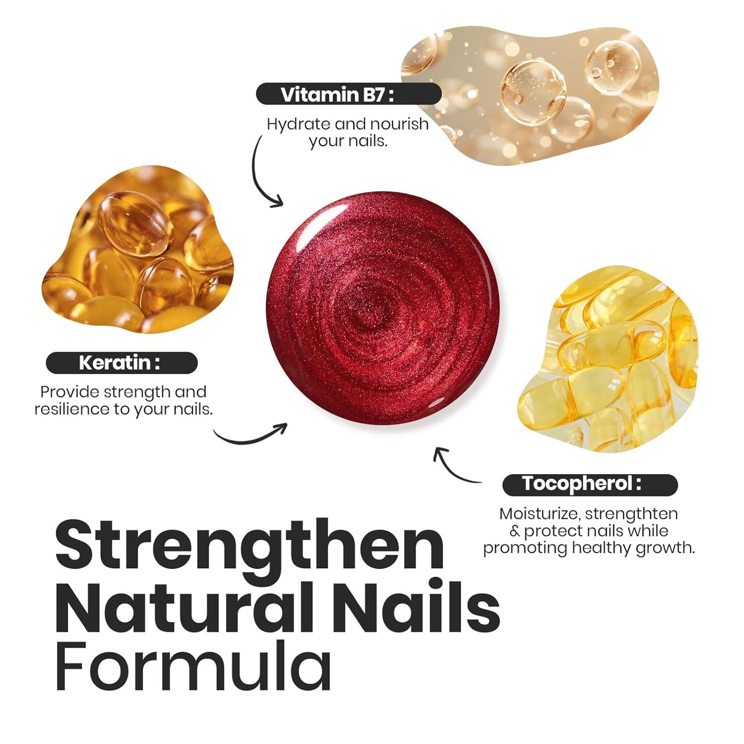 Beetles Fall Nail Polish Set - Glamour Era 6 Colors Quick Dry Glitter Burgundy Red Gold Green Yellow High-Gloss Long-Lasting Nail Polish for DIY At-Home Manicure Gift for Women-BrightBean Baby