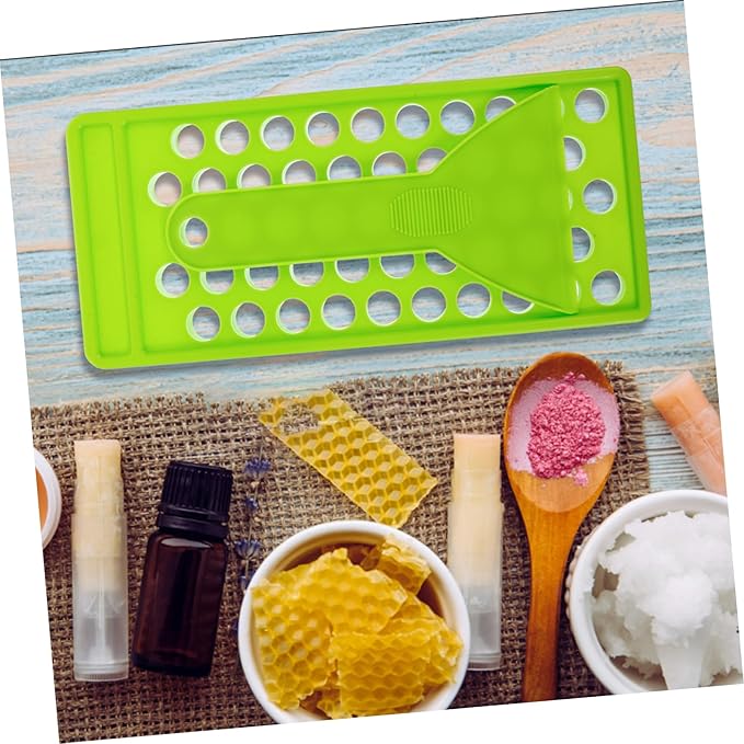 50 Lipstick Filling Mold Lip Balm Filling Spatula Lip Gloss Tray Labels for Tubes Lip Tubes Stand Tray Lip Balm Container Tray Lip Treatment Kit Diy Kit Supplies Manual Plastic-BrightBean Baby