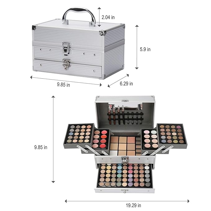 Professional 132 Colors All-in-one Makeup Palette Cosmetic Contouring Kit Combination with Eyeshadow, Cream Concealer, Eyebrow Powder, Lip Gloss Blusher and Pressed Powder-BrightBean Baby