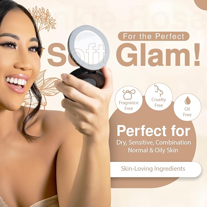 Frankie Rose Cosmetics Powder Foundation – Full Coverage Face Powder For Pores & Imperfections, Evens Out Skin Tone & Shine-Control | 58 Grams (Buff)-BrightBean Baby