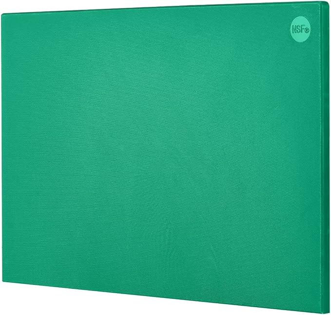 CURTA Cutting Boards for Kitchen, 30" x 18" x 0.5" Green Color Coded Plastic Commercial Chopping Board with Anti Slip Surface Dishwasher Safe